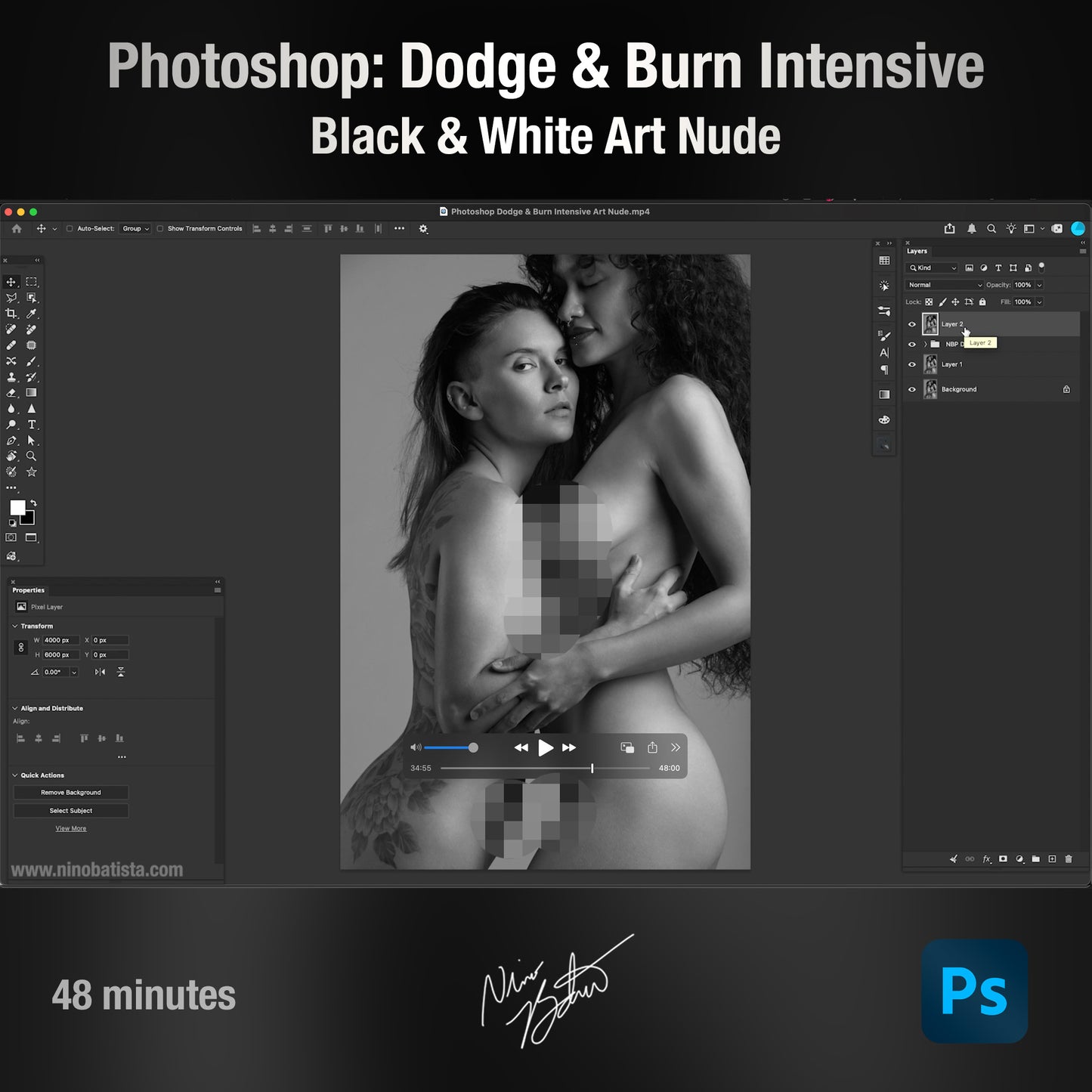 Photoshop: Dodge & Burn Intensive on Art Nude