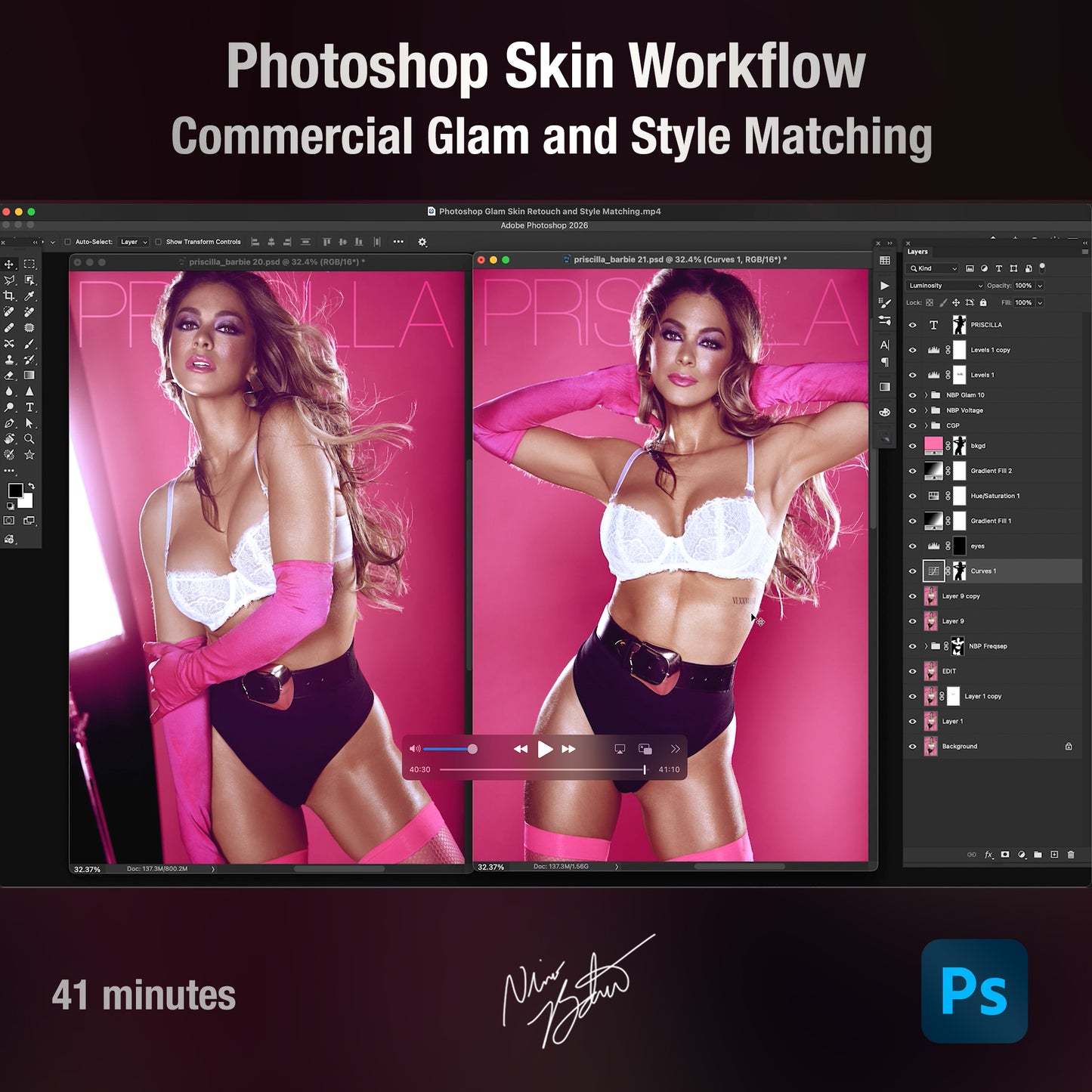 Photoshop Mastering: Commercial Glam Skin & Style Matching
