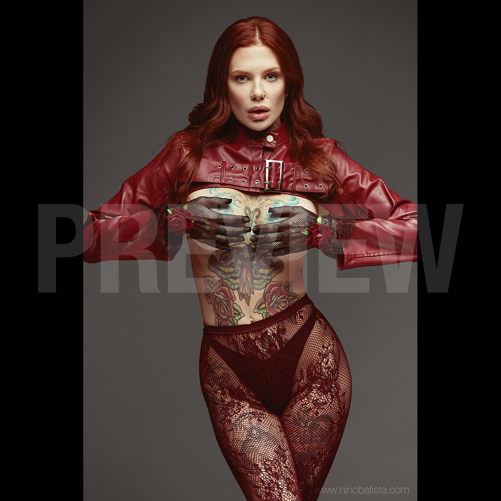 Lindsey Taylor Tierney: Red Pleather + BTS Video by Nino Batista