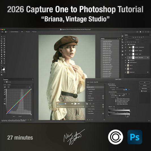 2026 Capture One to Photoshop Workflow: Briana, Vintage Studio