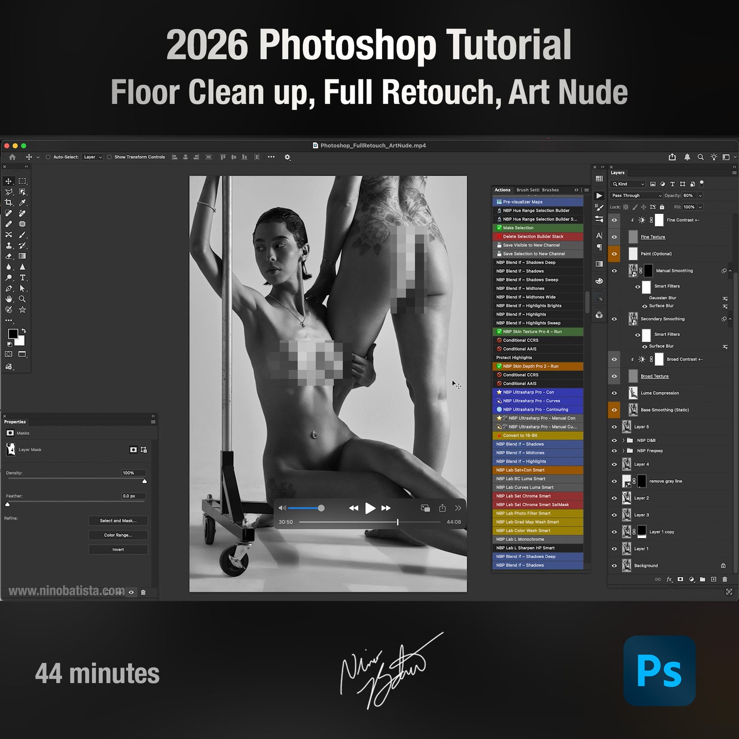 2026 Photoshop Workflow: Clean Up, Full Retouch, Art Nude
