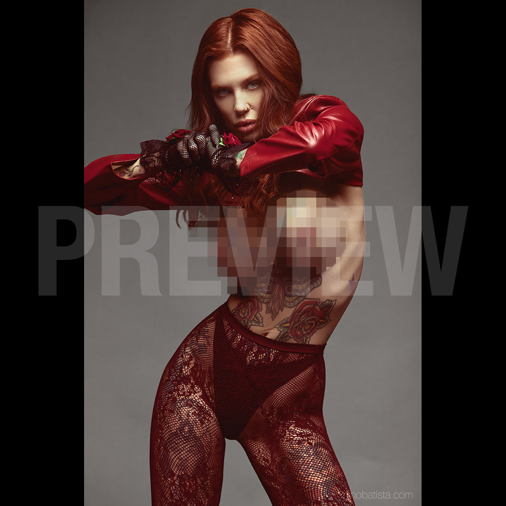 Lindsey Taylor Tierney: Red Pleather + BTS Video by Nino Batista